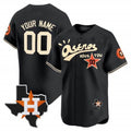 Custom Houston Astros Cactus Jack Style Vapor Premier Limited Jersey ¨C Black MWATKINS