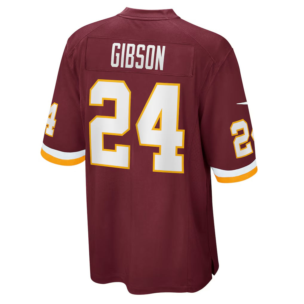 W.Football Team #24 Antonio Gibson Burgundy MWATKINS Game Player Jersey