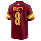 W.Commanders #8 Marcus Mariota Burgundy MWATKINS Team Game Jersey