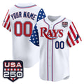 Custom Tampa Bay Rays America 250 Edition Vapor Premier Limited White MWATKINS Stitched Jerseys