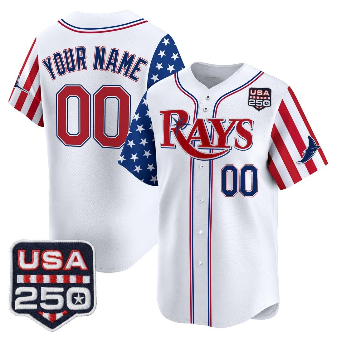 Custom Tampa Bay Rays America 250 Edition Vapor Premier Limited White MWATKINS Stitched Jerseys