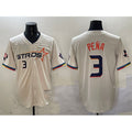 Houston Astros #3 Jeremy Pena Cream MWATKINS 2025 City Connect With Texas Patch Limited Stitched Jersey
