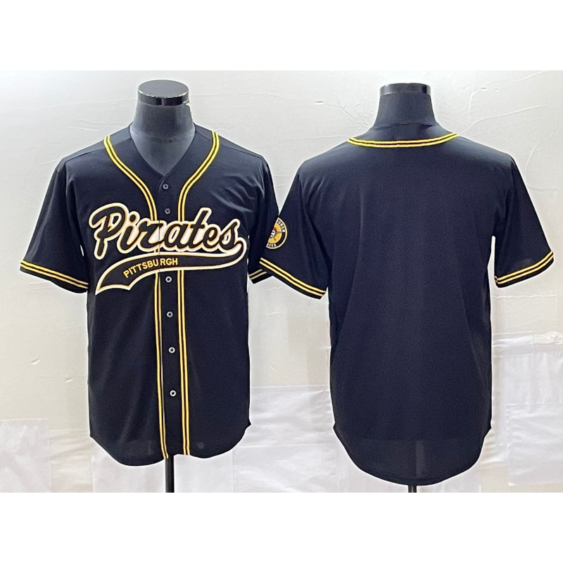 Pittsburgh Pirates Blank Black MWATKINS Cool Base Stitched Jersey