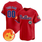 Custom Philadelphia Phillies x Dragon Ball Red MWATKINS Vapor Premier Limited Jersey - All Stitched