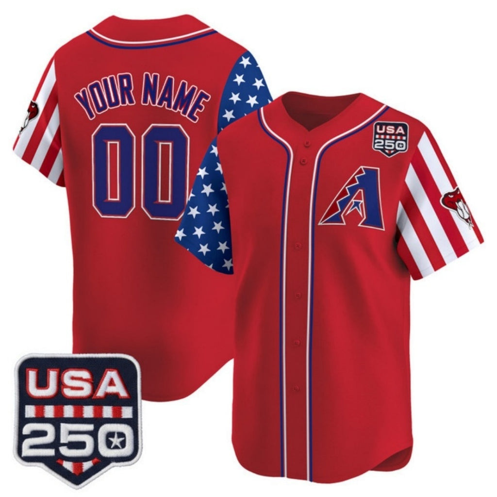 Custom Arizona Diamondbacks America 250 Edition Vapor Premier Limited Red MWATKINS Stitched Jerseys