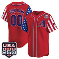 Custom Arizona Diamondbacks America 250 Edition Vapor Premier Limited Red MWATKINS Stitched Jerseys