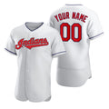 Custom Cleveland Indians White MWATKINS 2020 Stitched Flex Base Jersey