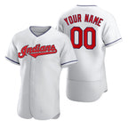 Custom Cleveland Indians White MWATKINS 2020 Stitched Flex Base Jersey