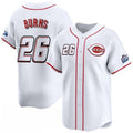 Cincinnati Reds #26 Chase Burns White MWATKINS 2025 Speedway Classic Home Limited Stitched Jersey