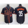 Baltimore Orioles #35 Adley Rutschman Black MWATKINS With Patch Cool Base Stitched Jersey
