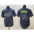 Tampa Bay Rays #14 Chandler Simpson Charcoal MWATKINS 2024 City Connect Limited Stitched Jersey