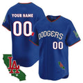 Custom Los Angeles Dodgers Mexico California Patch Vapor Premier Limited Jersey V3 ¨C Royal MWATKINS