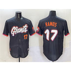 San Francisco Giants #17 Heliot Ramos Anthracite MWATKINS 2025 City Connect Limited Stitched Jersey