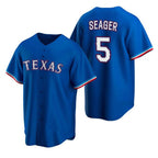 Texas Rangers #5 Corey Seager Blue MWATKINS Cool Base Stitched Jersey
