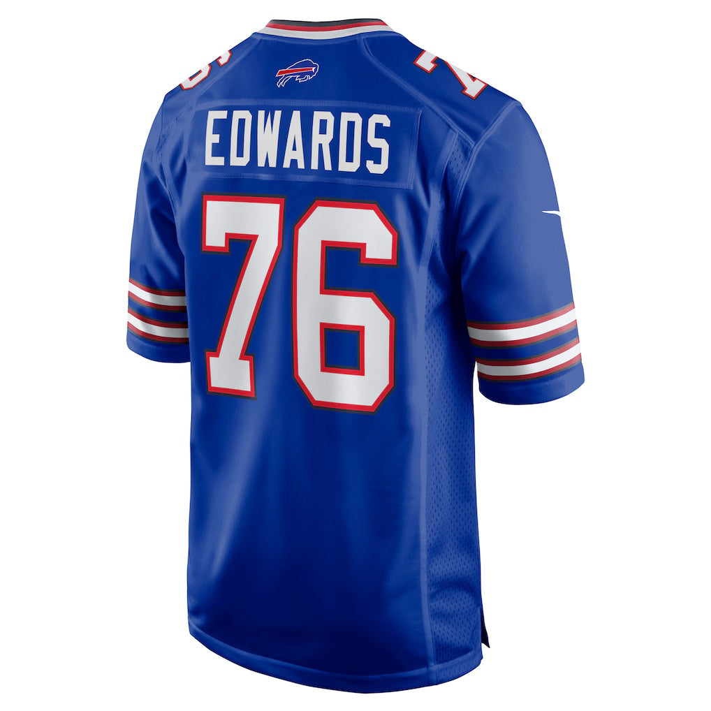 B.Bills #76 David Edwards Royal MWATKINS Game Jersey