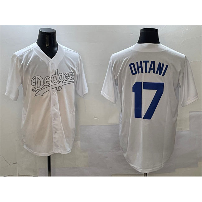 Los Angeles Dodgers #17 Shohei Ohtani White MWATKINS Fashion Cool Base Stitched Jersey