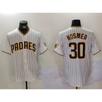 San Diego Padres #30 Eric Hosmer White MWATKINS Stitched Cool Base Jersey 2
