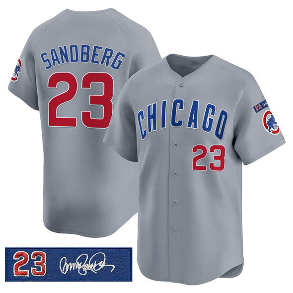 Chicago Cubs #23 Ryne Sandberg Gray MWATKINS 'Ryne Sandberg Tribute' Vapor Limited V3 Stitched Jersey