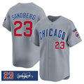 Chicago Cubs #23 Ryne Sandberg Gray MWATKINS 'Ryne Sandberg Tribute' Vapor Limited V3 Stitched Jersey