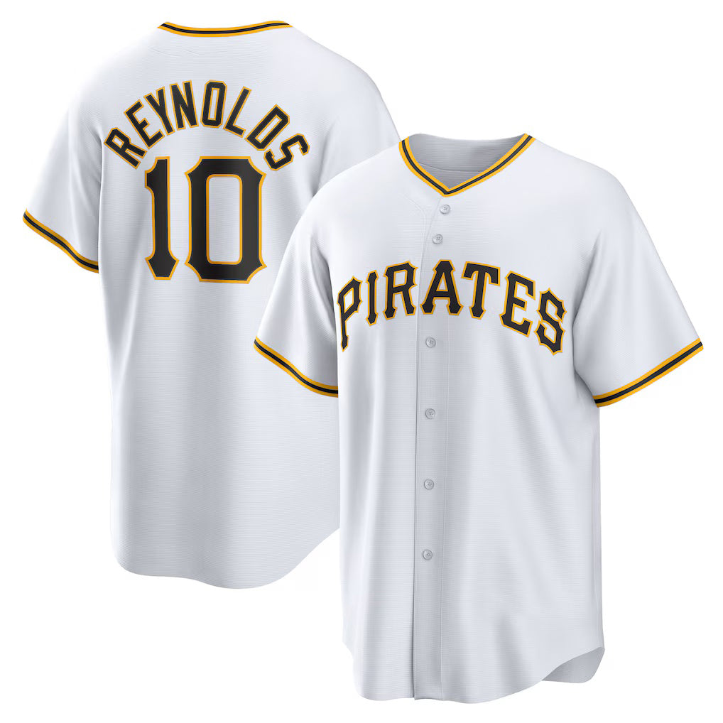 Pittsburgh Pirates #10 Bryan Reynolds White MWATKINS Replica Player Jersey