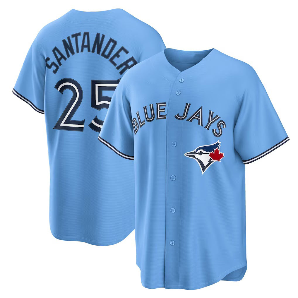 Toronto Blue Jays #25 Anthony Santander Light Blue MWATKINS Alternate Replica Jersey