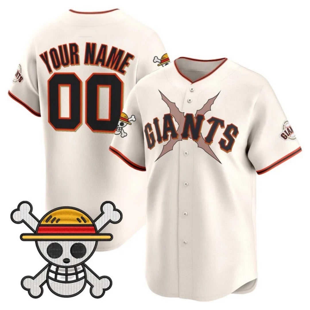 Custom San Francisco Giants x One Piece Cream MWATKINS Vapor Premier Limited Jersey - Stitched