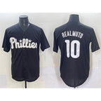 Philadelphia Phillies #10 J.T. Realmuto Black MWATKINS Lights Out Limited Stitched Jersey