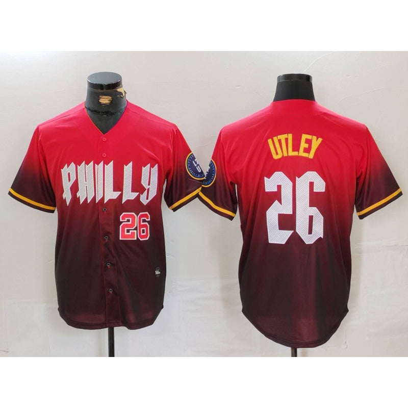 Philadelphia Phillies #26 Chase Utley Red MWATKINS 2024 City Connect Limited Stitched Jerseys