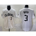 New York Yankees #3 Babe Ruth White MWATKINS 'Gothic Legacy Edition' Vapor Premier Limited Stitched Jersey