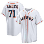 Houston Astros #71 Josh Hader White MWATKINS Cool Base Stitched Jersey