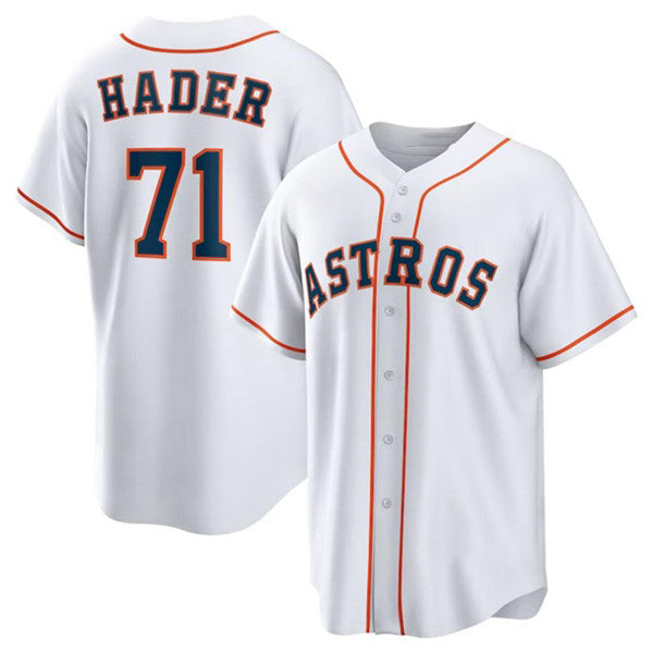 Houston Astros #71 Josh Hader White MWATKINS Cool Base Stitched Jersey