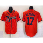 Detroit Tigers #17 Parker Meadows Orange MWATKINS With Patch Cool Base Stitched Jersey