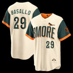 Baltimore Orioles #29 Samuel Basallo Natural MWATKINS 2026 City Connect Stadium Jersey