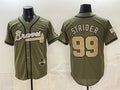 Atlanta Braves #99 Spencer Strider Olive MWATKINS 2026 Armed Forces Day Stitched Jersey