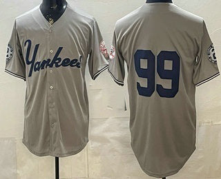 New York Yankees #99 Aaron Judge Grey MWATKINS Without Name Limited Jersey
