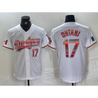 Los Angeles Dodgers #17 Shohei Ohtani White MWATKINS Mexico Cool Base Stitched Jersey