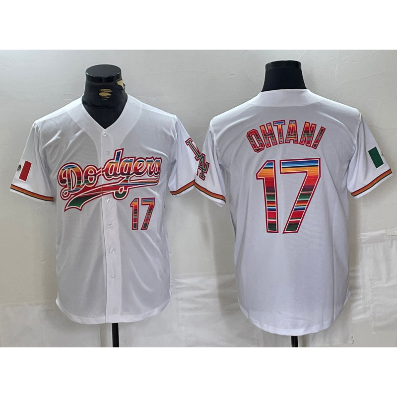 Los Angeles Dodgers #17 Shohei Ohtani White MWATKINS Mexico Cool Base Stitched Jersey