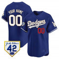 Custom Los Angeles Dodgers 2024 Jackie Robinson Patch Vapor Premier Limited Jersey ¨C Royal MWATKINS