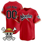 Custom Miami Marlins x One Piece Red MWATKINS Vapor Premier Limited Jersey - Stitched