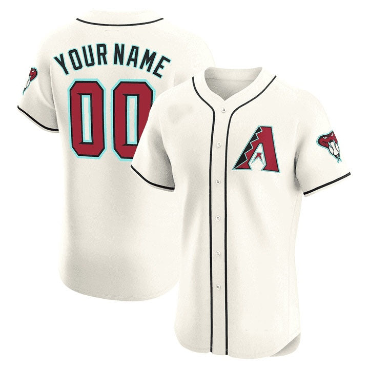 Custom Arizona Diamondbacks 2024 Flex Base Jersey ¨C Cream MWATKINS