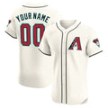 Custom Arizona Diamondbacks 2024 Flex Base Jersey ¨C Cream MWATKINS