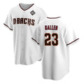 Arizona Diamondbacks #23 Zac Gallen White MWATKINS 2023 World Series Cool Base Stitched Jersey