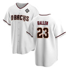 Arizona Diamondbacks #23 Zac Gallen White MWATKINS 2023 World Series Cool Base Stitched Jersey