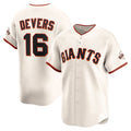 San Francisco Giants #16 Rafael Devers Cream MWATKINS Home Limited Player Jersey