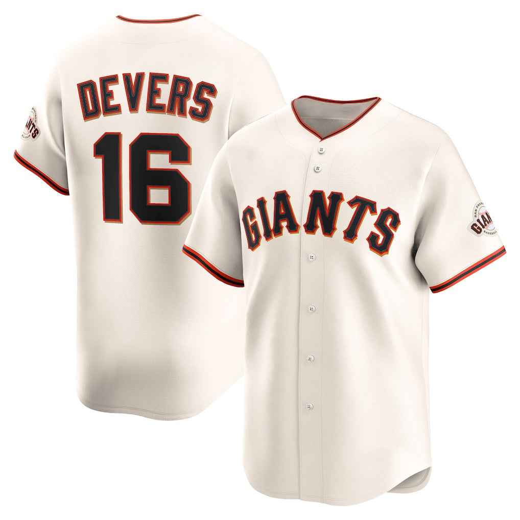 San Francisco Giants #16 Rafael Devers Cream MWATKINS Home Limited Player Jersey