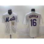 New York Mets #16 Dwight Gooden White MWATKINS Cool Base Stitched Jerseys