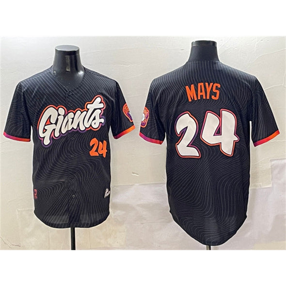 San Francisco Giants #24 Willie Mays Anthracite MWATKINS 2025 City Connect Limited Stitched Jersey
