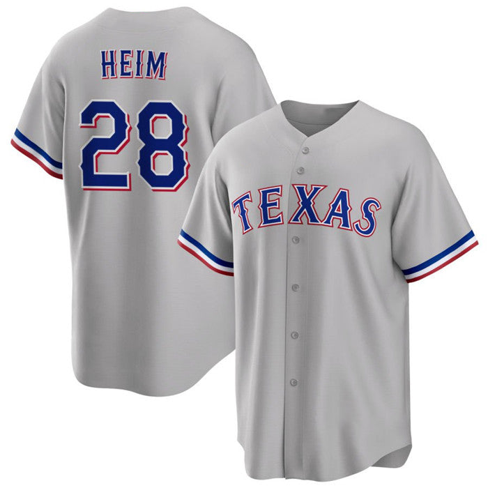 Texas Rangers #28 Jonah Heim Gray MWATKINS Cool Base Stitched Jersey