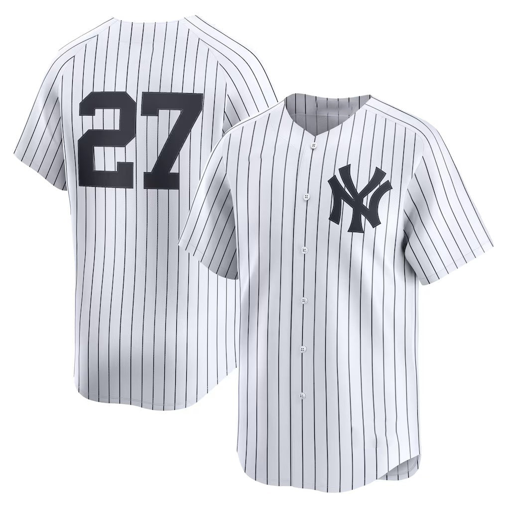 New York Yankees #27 Giancarlo Stanton White MWATKINS Home Limited Player Jersey 2