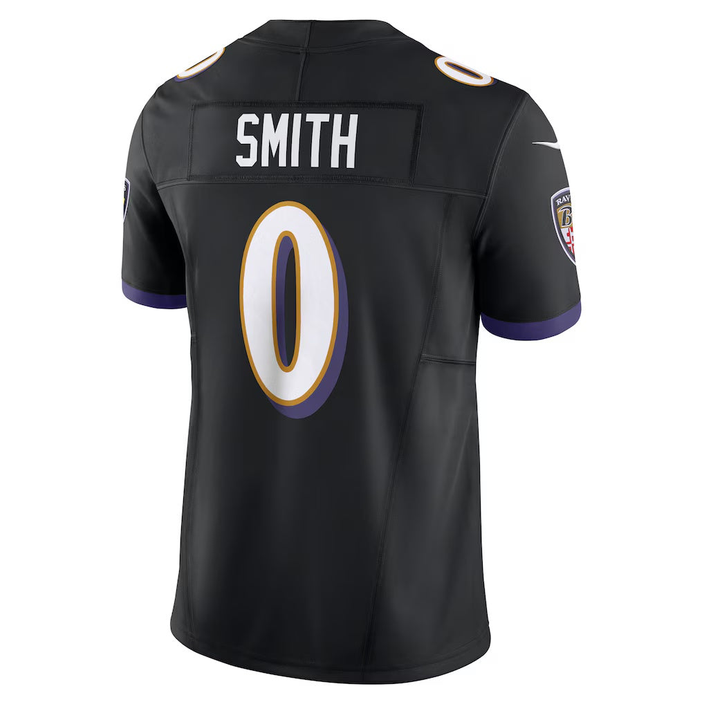 B.Ravens #0 Roquan Smith Black MWATKINS Alternate Vapor F.U.S.E. Limited Jersey
